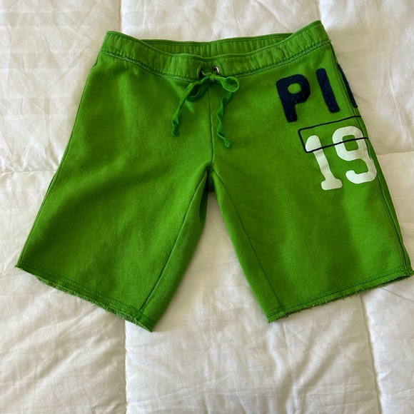 PINK Victoria's Secret Pants - VS PINK Y2K Green Fleece shorts